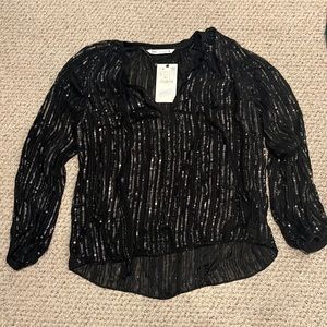 Zara black sparkle top brand new tags on